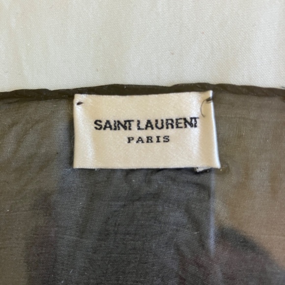 Yves Saint Laurent Silk Chiffon Large SCARF Snake Love 48" X 48" - Picture 9 of 15